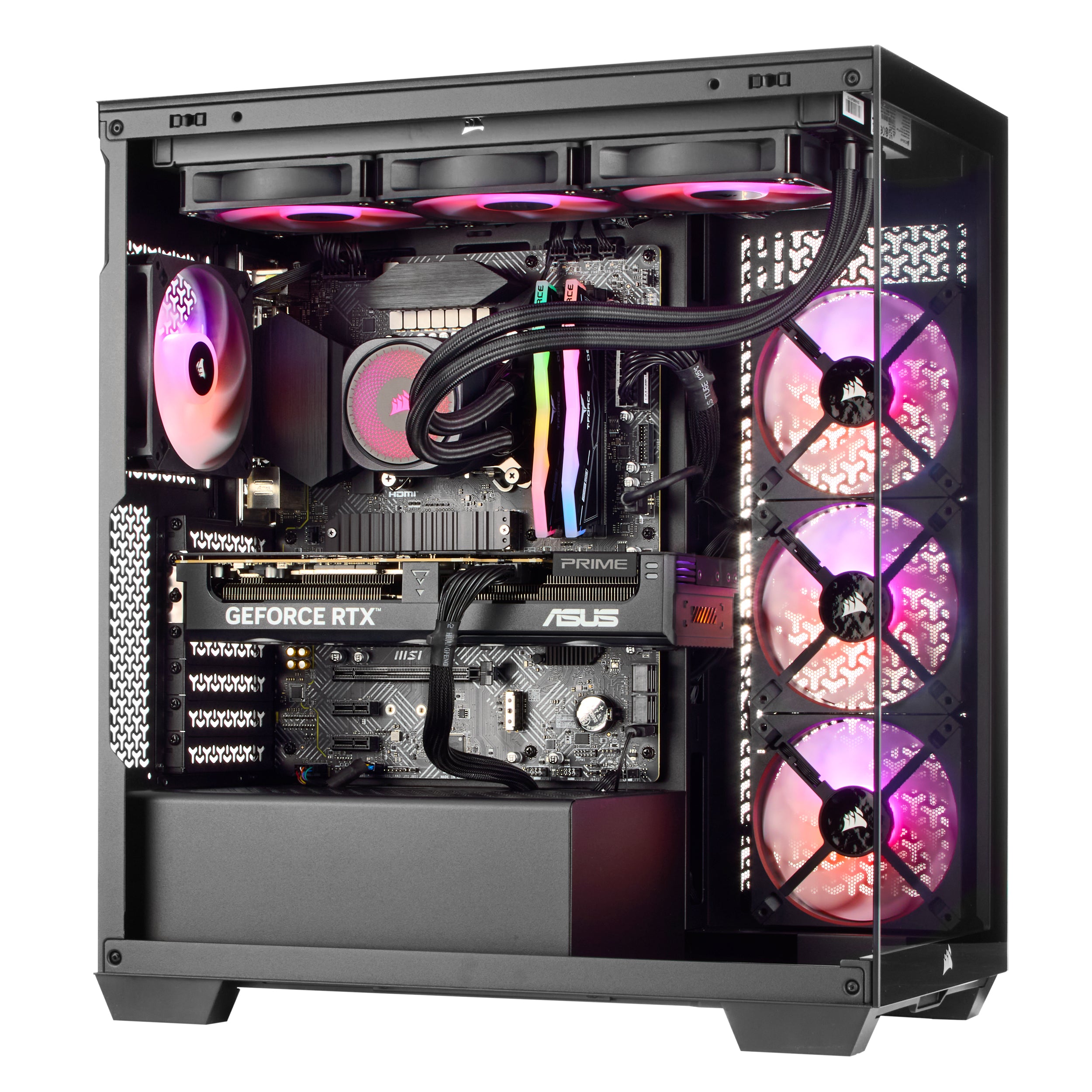 TECHNOID NOVA Black Gaming PC – NVIDIA Geforce RTX 5070 – AMD Ryzen 7 9800X3D – 64GB DDR5 – 2TB SSD – AI Ready – VR Compatible – Win 11 Home