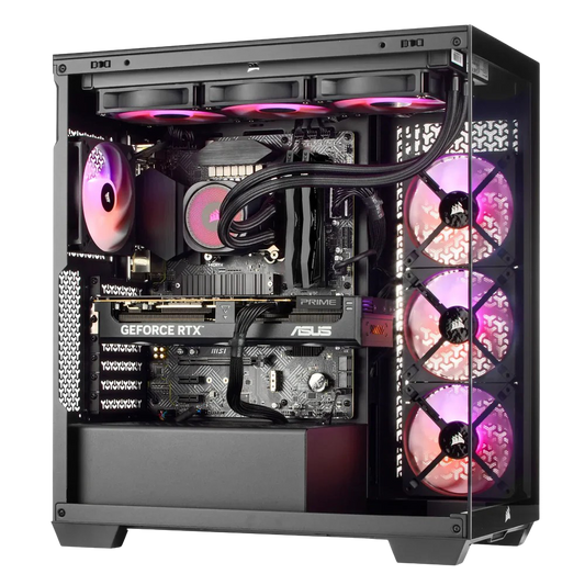 TECHNOID NOVA Gaming PC - GeForce RTX 5090 - AMD Ryzen 9 9950X3D2 - 64GB DDR5 - 4TB SSD - Win 11 PRO - AI Ready - 1000w 80 Plus Gold PSU - VR Compatible - Black