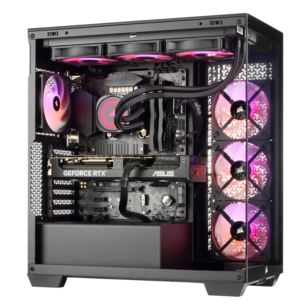 TECHNOID Nova Gaming PC - GeForce RTX 5070 Ti - AMD Ryzen 7 7800X3D - 32GB DDR5 - 1TB SSD - Win 11 PRO - AI Ready - VR Compatible - Wifi Bluetooth - Black