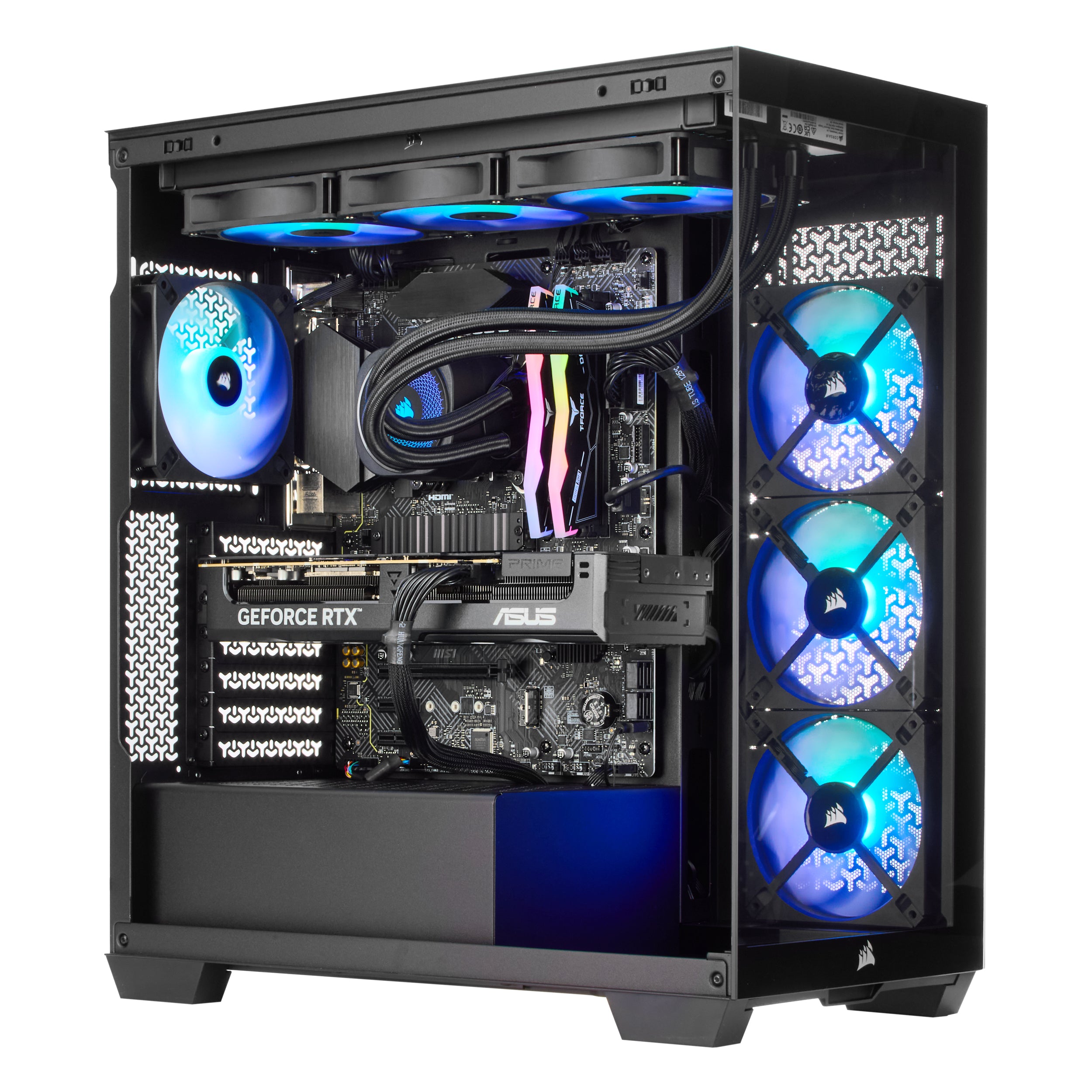 TECHNOID NOVA Black Gaming PC – NVIDIA Geforce RTX 5070 – AMD Ryzen 7 9800X3D – 64GB DDR5 – 2TB SSD – AI Ready – VR Compatible – Win 11 Home