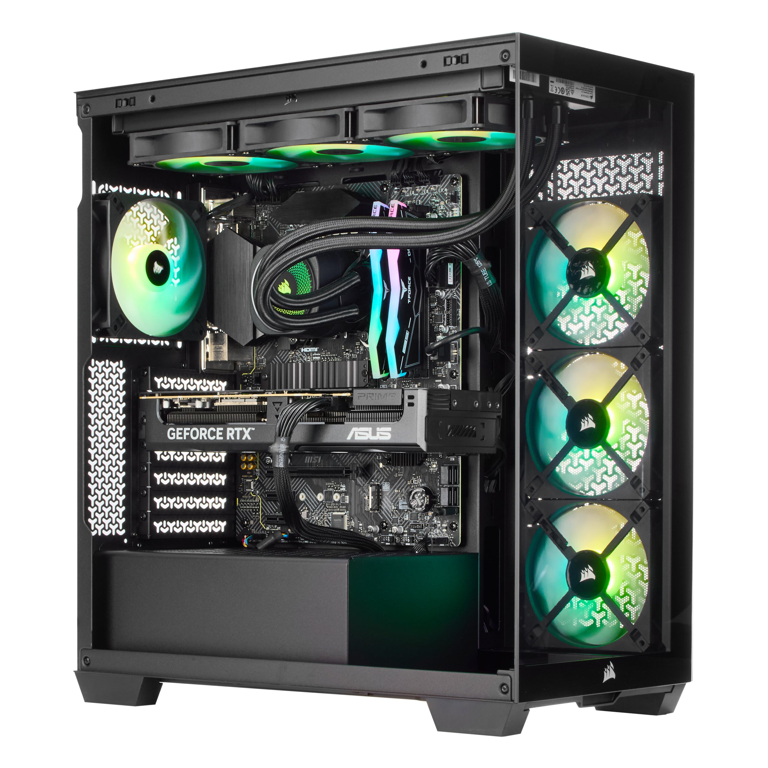 TECHNOID NOVA Black Gaming PC – NVIDIA Geforce RTX 5070 – AMD Ryzen 7 9800X3D – 64GB DDR5 – 2TB SSD – AI Ready – VR Compatible – Win 11 Home