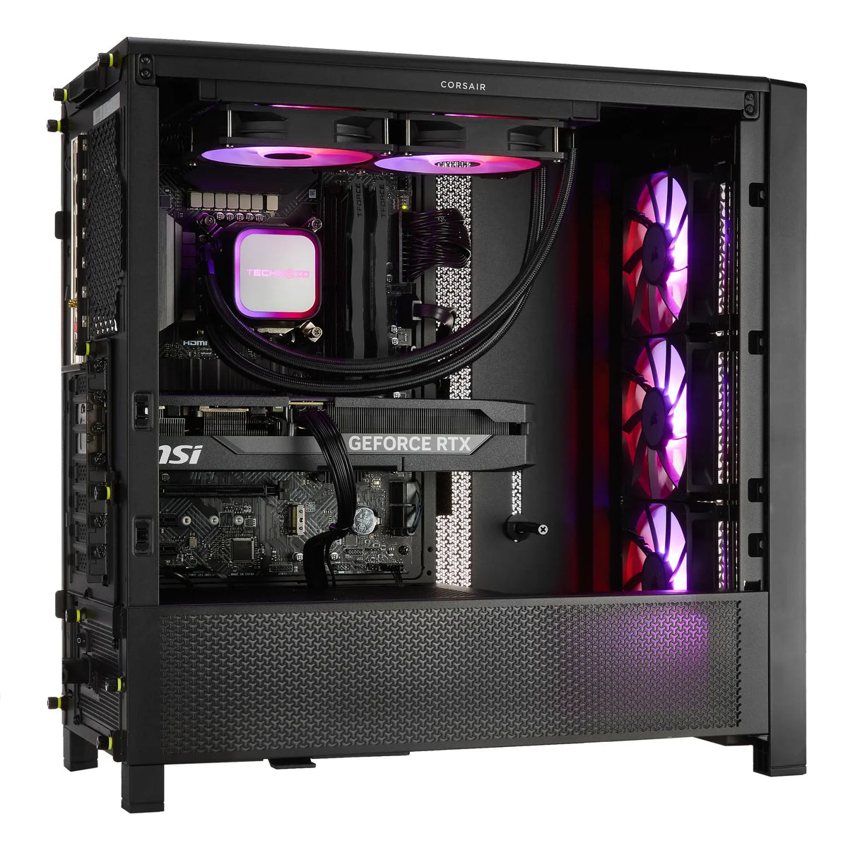 TECHNOID Ultimate Gaming PC - GeForce RTX 5090 - Intel Ultra Core 9 - 96GB DDR5 - 4TB SSD - Win 11 PRO - AI Ready - 1000w 80 Plus Gold PSU - VR Compatible - Black