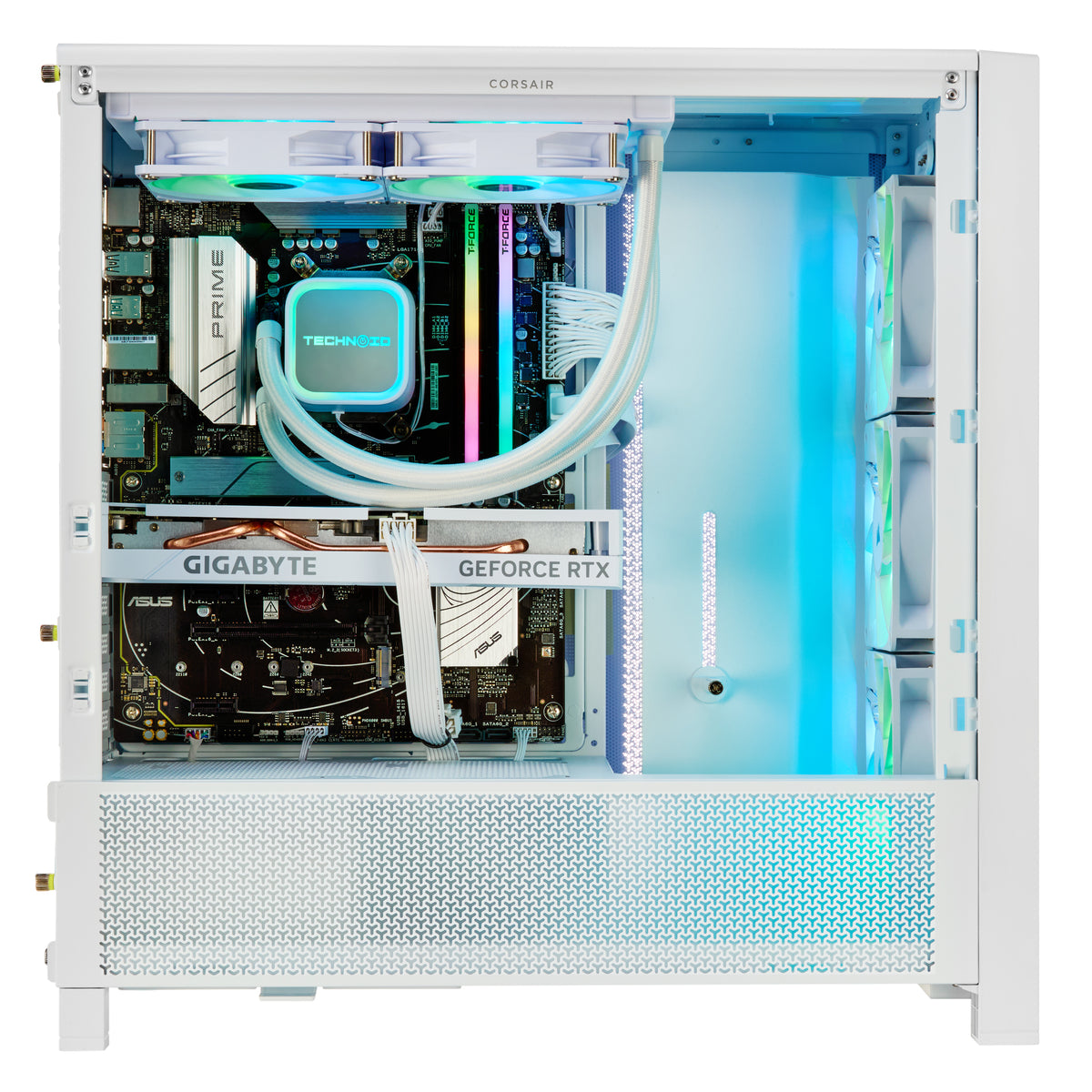 TECHNOID Ultimate Gaming PC - RTX 5080 - AMD Ryzen 7 9800X3D - 64GB DDR5 - 2TB SSD - Win 11 PRO - AI Ready - 850w 80 Plus Gold PSU - VR Compatible - White)