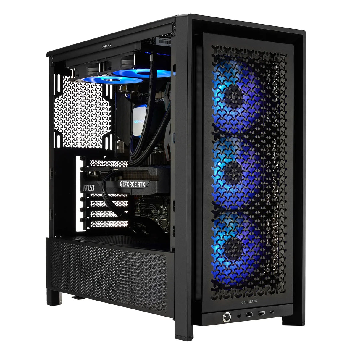TECHNOID Ultimate Gaming PC - GeForce RTX 5090 - Intel Ultra Core 9 - 96GB DDR5 - 4TB SSD - Win 11 PRO - AI Ready - 1000w 80 Plus Gold PSU - VR Compatible - Black