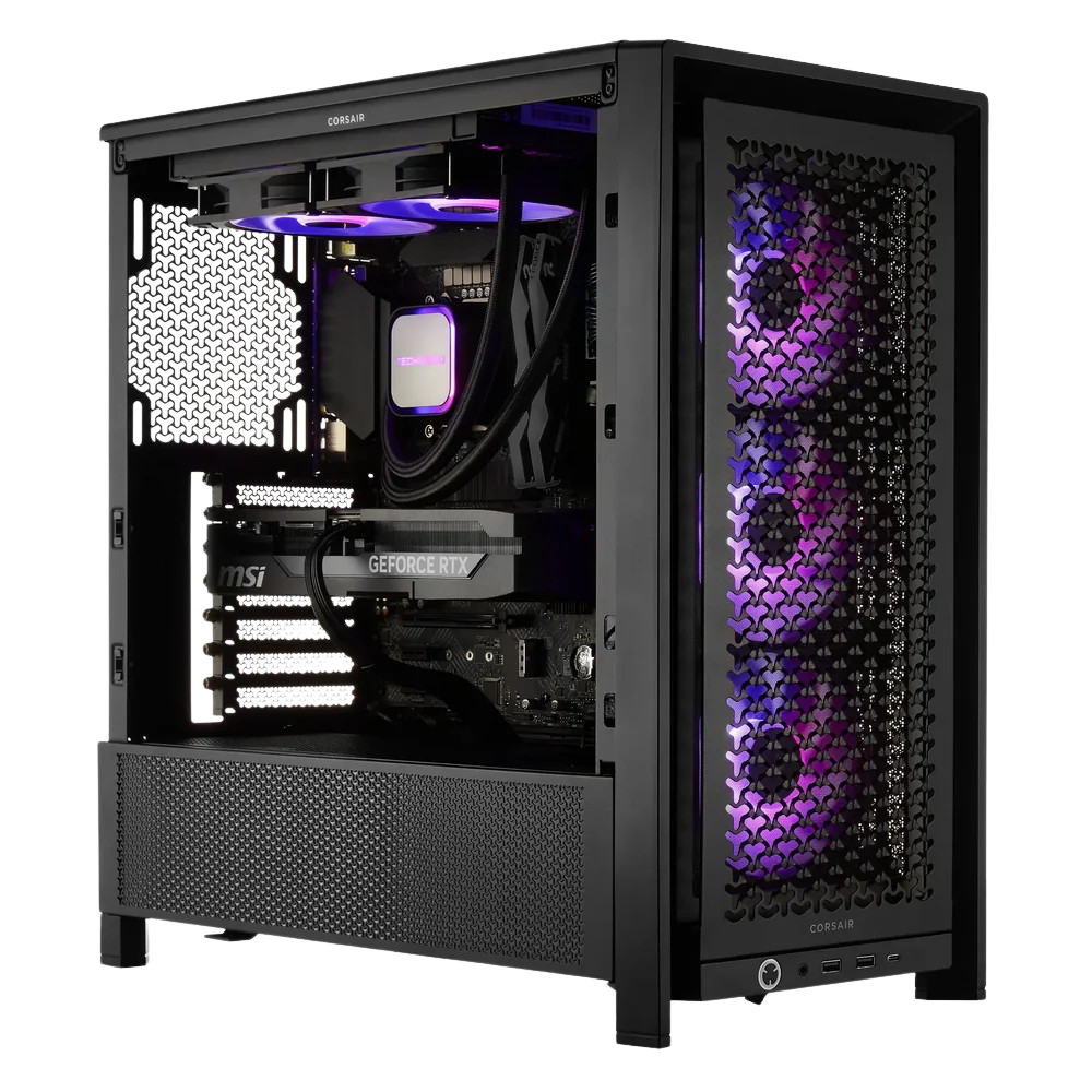 TECHNOID Ultimate Gaming PC - GeForce RTX 5070 Ti - Intel Ultra Core 7 - 32GB DDR5 - 1TB SSD - Win 11 PRO - AI Ready - 850w 80 Plus Gold PSU - VR Compatible - Black
