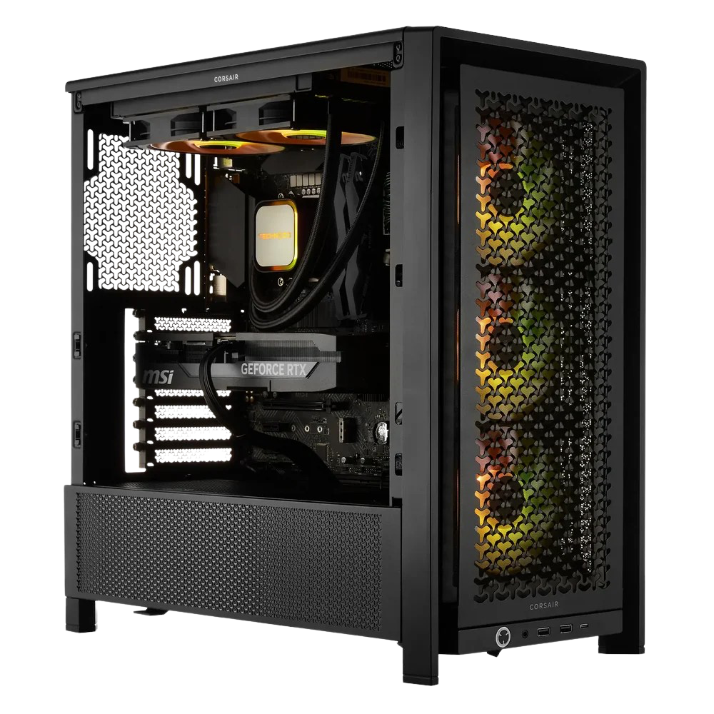 TECHNOID Ultimate Gaming PC - GeForce RTX 5070 Ti - Intel Ultra Core 7 - 32GB DDR5 - 1TB SSD - Win 11 PRO - AI Ready - 850w 80 Plus Gold PSU - VR Compatible - Black