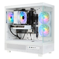 TECHNOID Glass Gaming PC - GeForce RTX 5060 Ti - AMD Ryzen 5 9600x - 32GB DDR5 - 1TB SSD - Win 11 PRO - AI Ready - VR Compatible - White