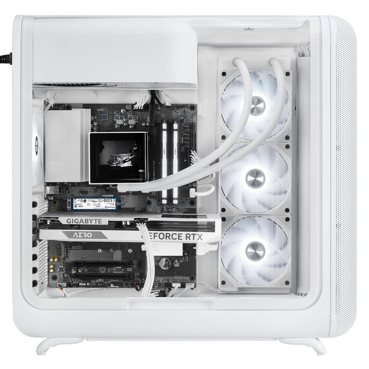 TECHNOID Infinity Gaming PC (AMD Radeon RX 9070 XT - AMD RYZEN 7 7800X3D - 32 GB DDR5 RAM - 1TB SSD - AI Ready - Windows 11 H - Wifi - HYTE X50 White)