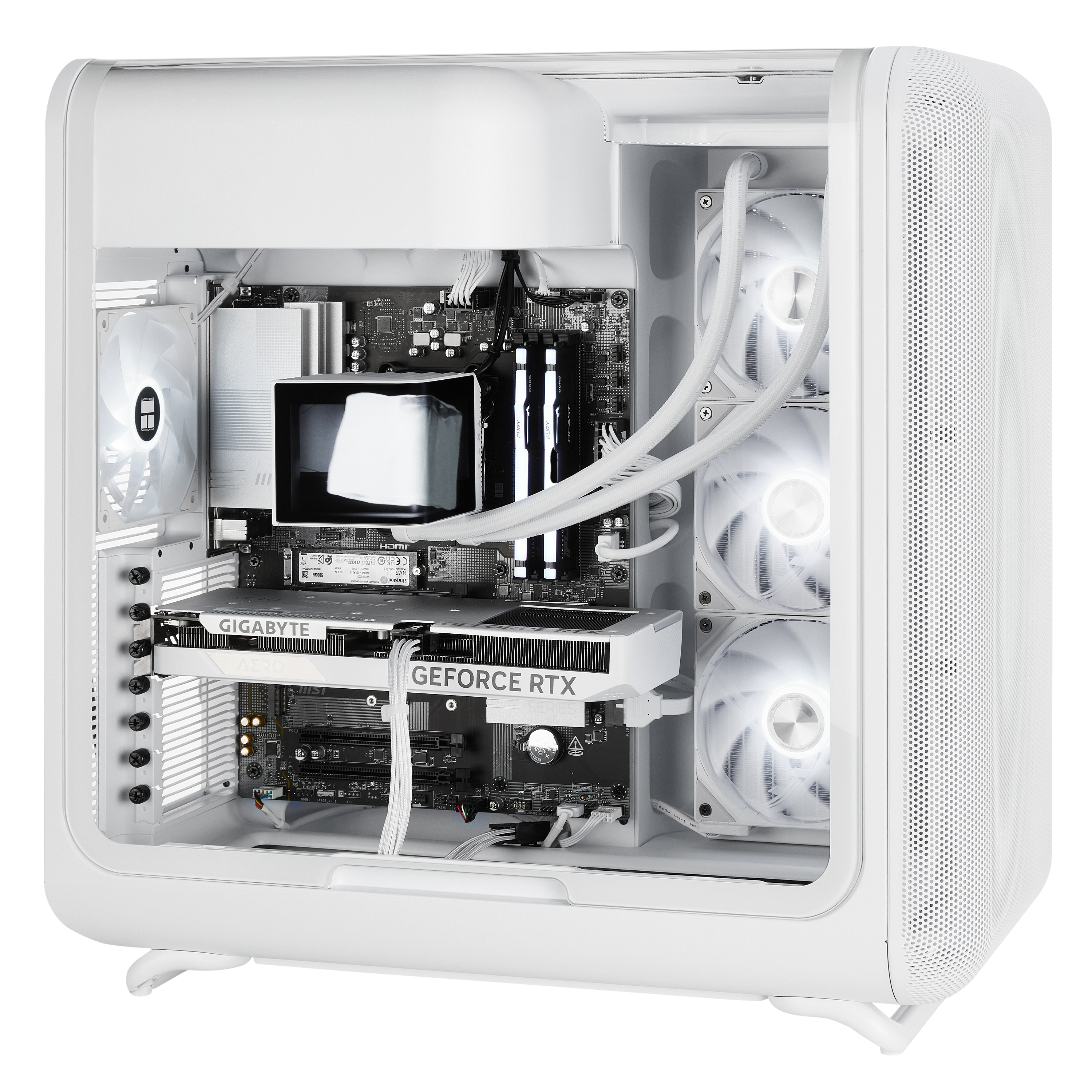 TECHNOID Infinity Gaming PC (AMD Radeon RX 9070 XT - AMD RYZEN 7 7800X3D - 32 GB DDR5 RAM - 1TB SSD - AI Ready - Windows 11 H - Wifi - HYTE X50 White)