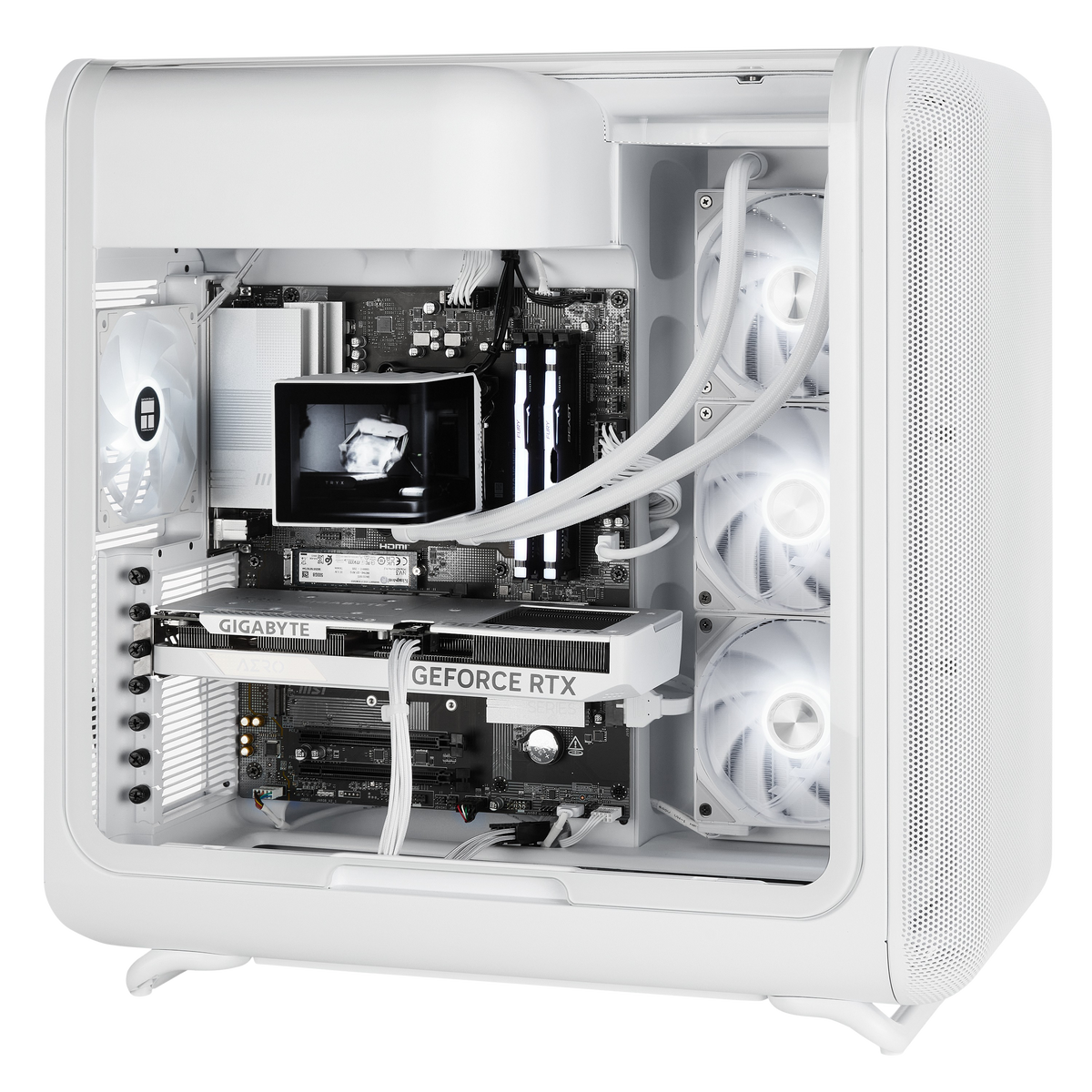 TECHNOID Infinity Gaming PC (AMD Radeon RX 9070 XT - AMD RYZEN 7 7800X3D - 32 GB DDR5 RAM - 1TB SSD - AI Ready - Windows 11 H - Wifi - HYTE X50 White)
