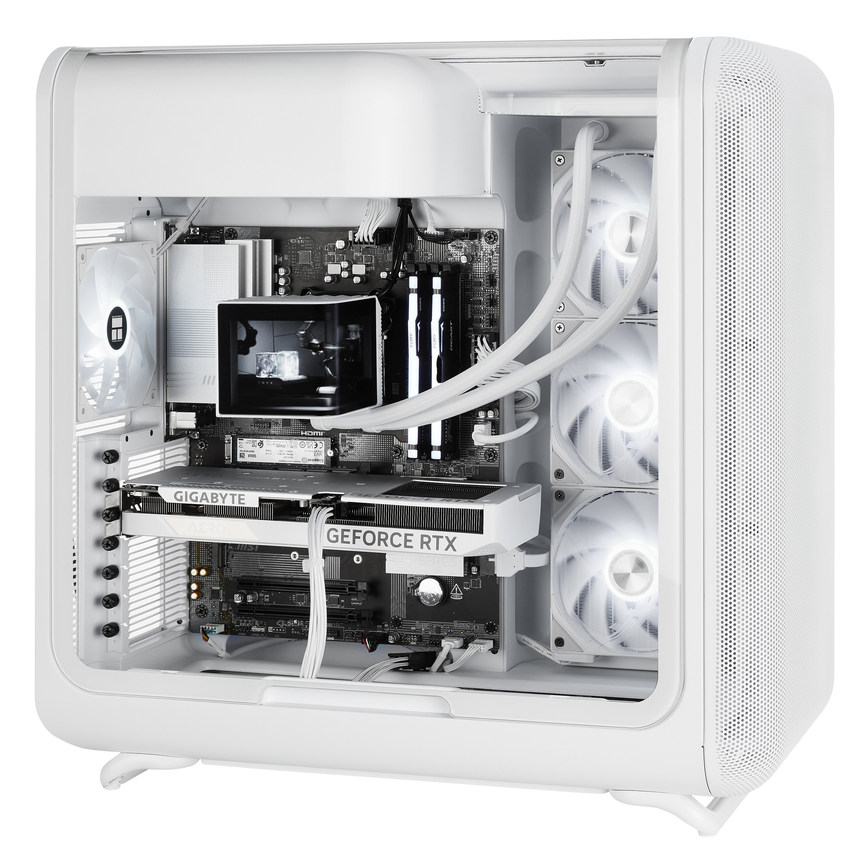 TECHNOID Infinity Gaming PC (AMD Radeon RX 9070 XT - AMD RYZEN 7 7800X3D - 32 GB DDR5 RAM - 1TB SSD - AI Ready - Windows 11 H - Wifi - HYTE X50 White)