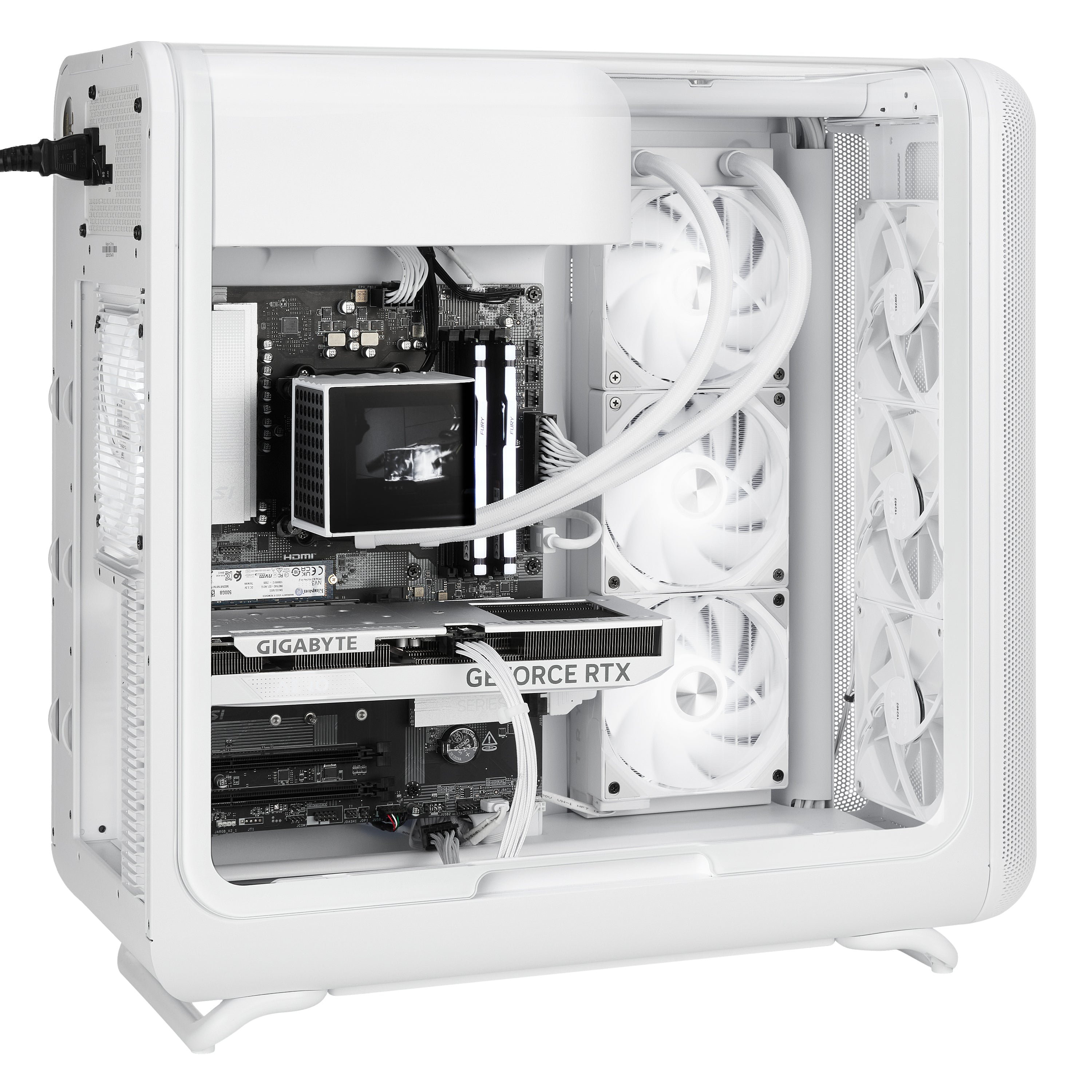 TECHNOID Infinity Gaming PC (AMD Radeon RX 9070 XT - AMD RYZEN 7 7800X3D - 32 GB DDR5 RAM - 1TB SSD - AI Ready - Windows 11 H - Wifi - HYTE X50 White)