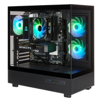 TECHNOID Glass Gaming PC - GeForce RTX 5080 - AMD Ryzen 7 7800X3D - 32GB DDR5 - 1TB SSD - Win 11 PRO - AI Ready - VR Compatible - Wifi Bluetooth - Black