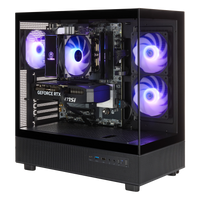 TECHNOID Glass Gaming PC - RTX 5080 - AMD Ryzen 7 9800X3D - 64GB DDR5 - 2TB SSD - Win 11 PRO - AI Ready - 850w 80 Plus Gold PSU - VR Compatible)