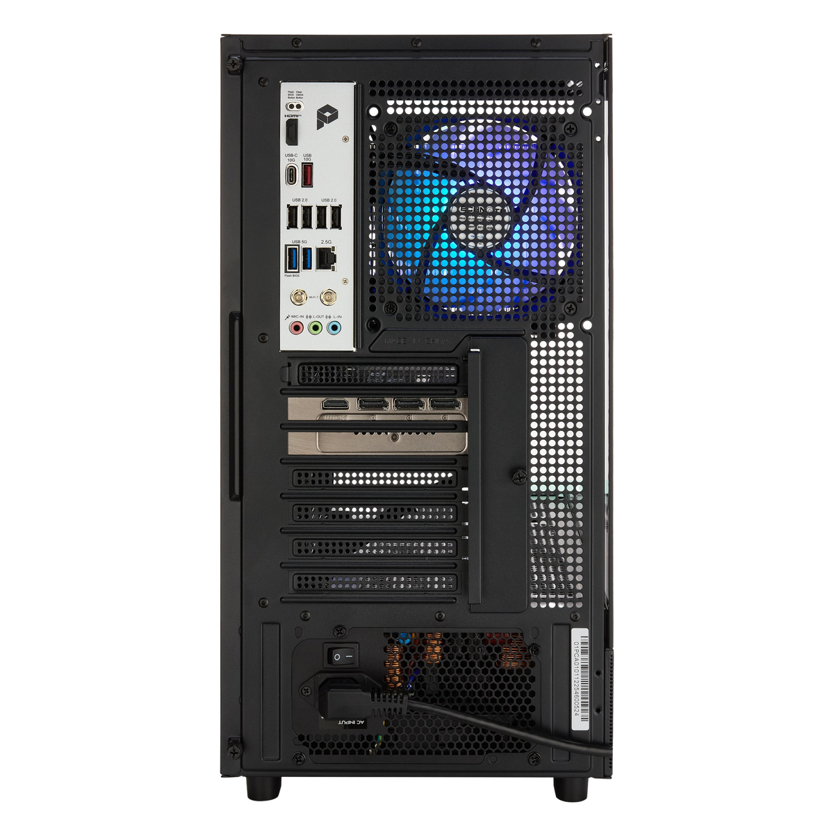 TECHNOID Glass Gaming PC - GeForce RTX 5070 - Intel Core Ultra 7 - 32GB DDR5 - 1TB SSD - Win 11 PRO - AI Ready - VR Compatible - Black