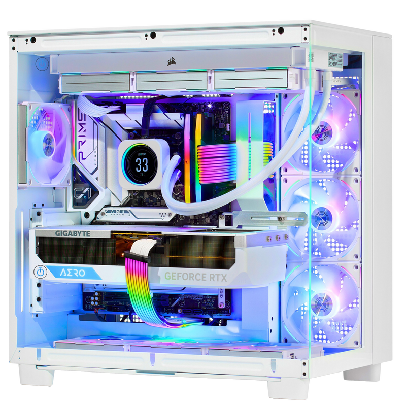 TECHNOID Frozen Gaming Pc - GeForce RTX 5080 -  Intel Core Ultra 9 - 64GB DDR5 - 2TB SSD - Win 11 PRO - AI Ready - VR Compatible - Wifi Bluetooth - White
