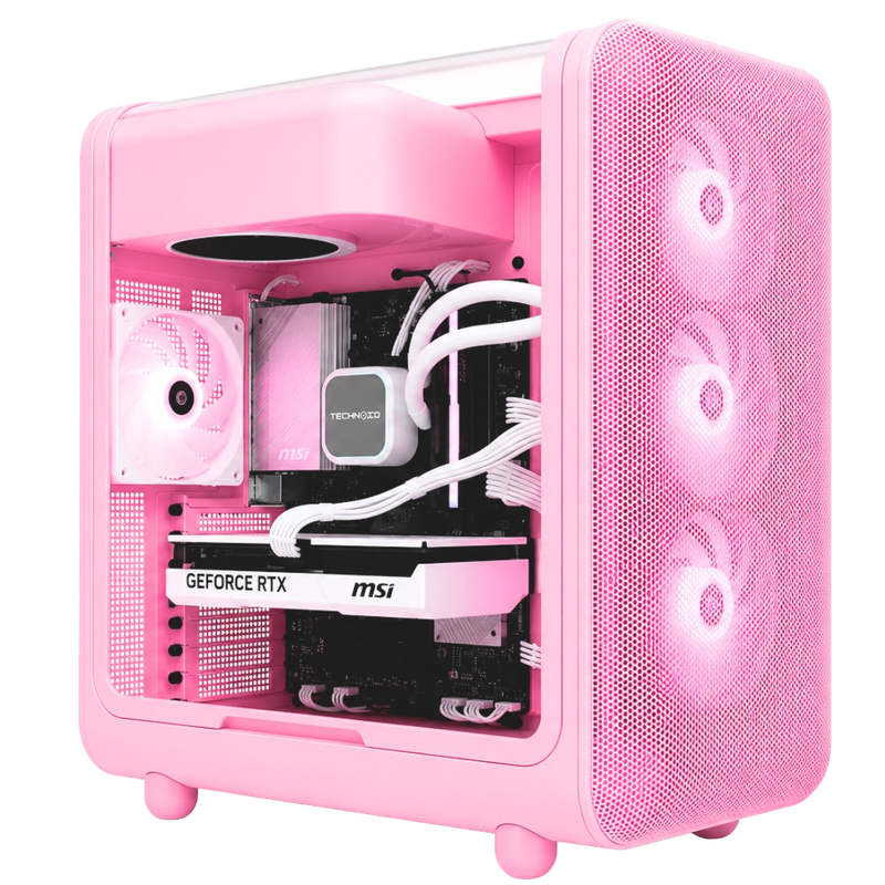 TECHNOID Infinity Gaming Pc (Amd Ryzen 7 9700X - RTX 5070 - 1TB SSD - 32GB RAM DDR5- Win 11 Pro - HYTE x50 - Strawberry)