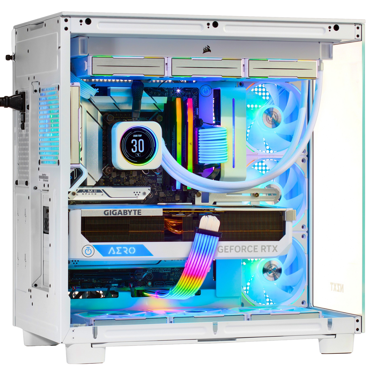 TECHNOID Frozen Gaming PC (AMD Radeon RX 9070 XT - AMD RYZEN 7 9850X3D - 32 GB DDR5 RAM - 2TB SSD - AI Ready - Windows 11 P - Wifi - HYTE Y70 Touch infinite - White)
