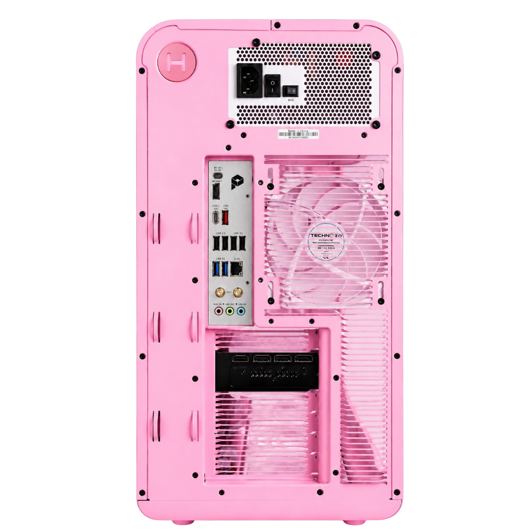 TECHNOID Infinity Gaming Pc (Amd Ryzen 7 9700X - RTX 5070 - 1TB SSD - 32GB RAM DDR5- Win 11 Pro - HYTE x50 - Strawberry)