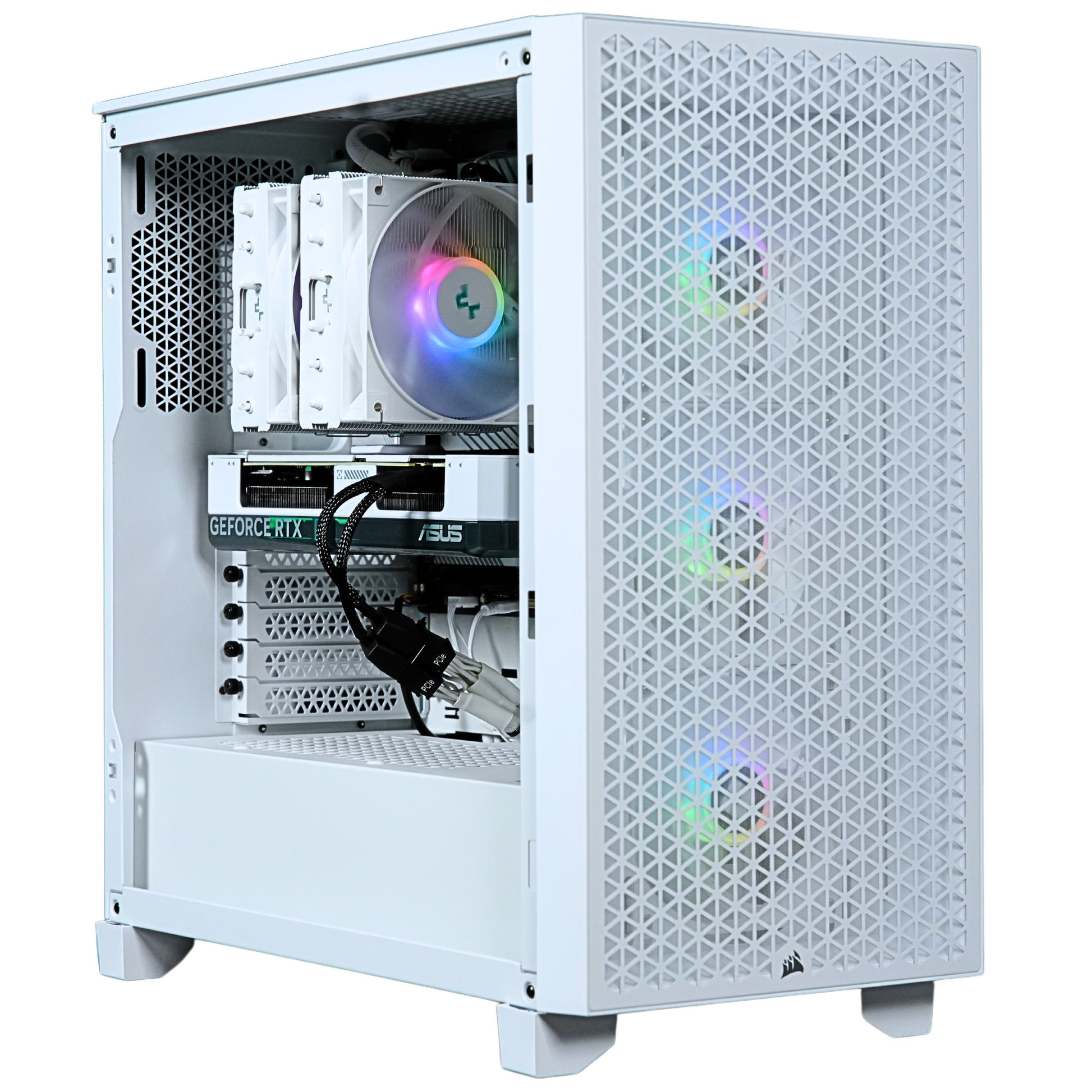 TECHNOID Gaming PC - GeForce RTX 4070 SUPER - AMD Ryzen 7 9800X3D - 32GB DDR5 - 2TB SSD - Win 11 PRO - AI Ready - 850w 80 Plus Gold PSU - VR Compatible - White