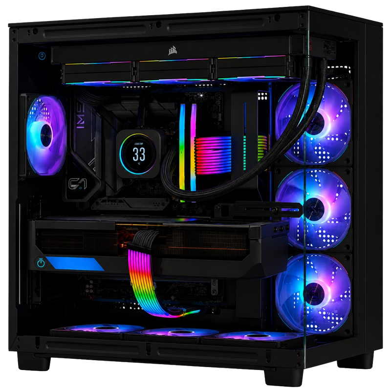 TECHNOID Frozen Gaming PC (AMD Radeon RX 9070 XT - AMD RYZEN 7 9850X3D - 32 GB DDR5 RAM - 2TB SSD - AI Ready - Windows 11 P - Wifi - HYTE Y70 Touch infinite - Black)