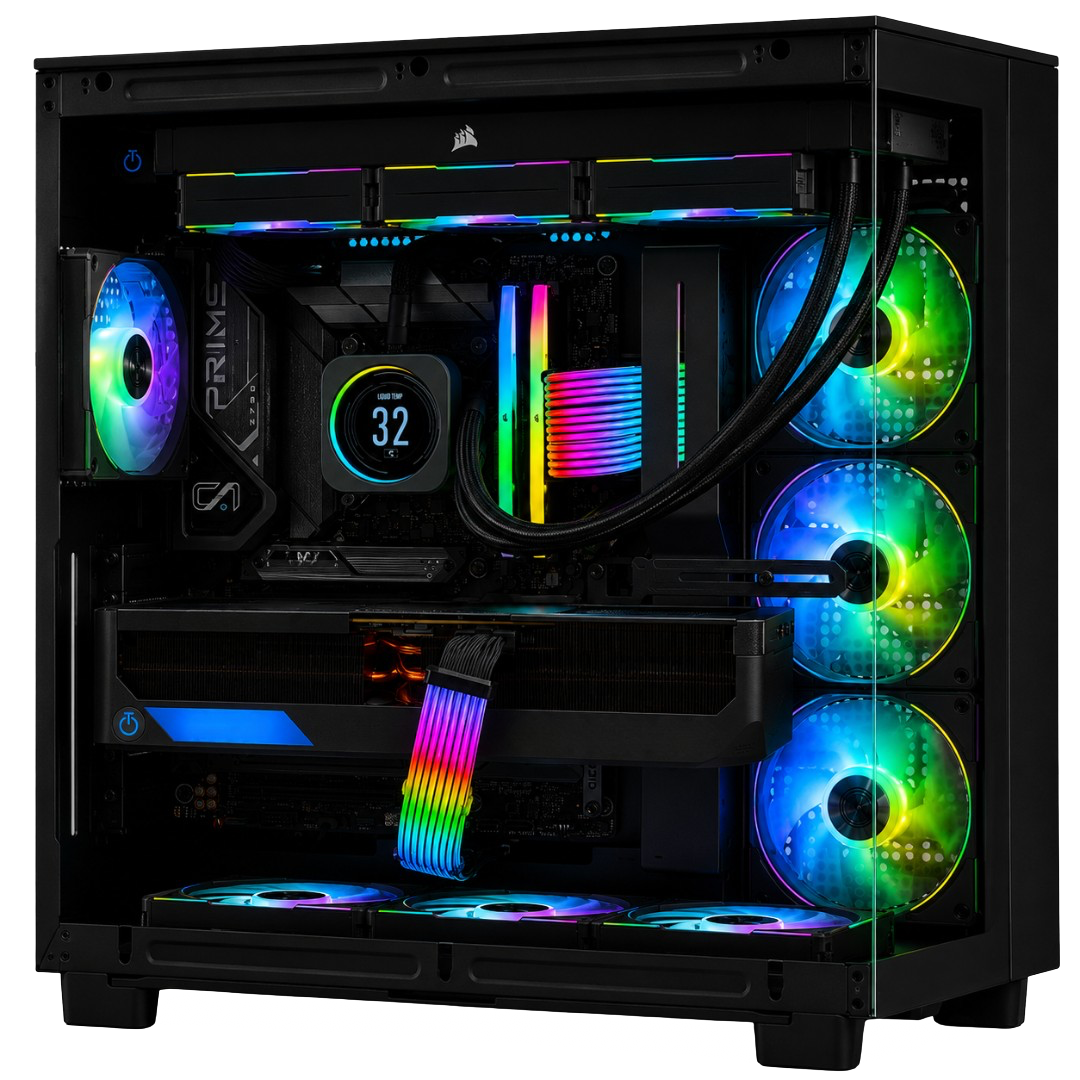TECHNOID Frozen Gaming PC - Intel Core i9 14900KF, 32GB Ram, 2TB SSD, RTX 5070 Ti , Windows 11 Pro, Black