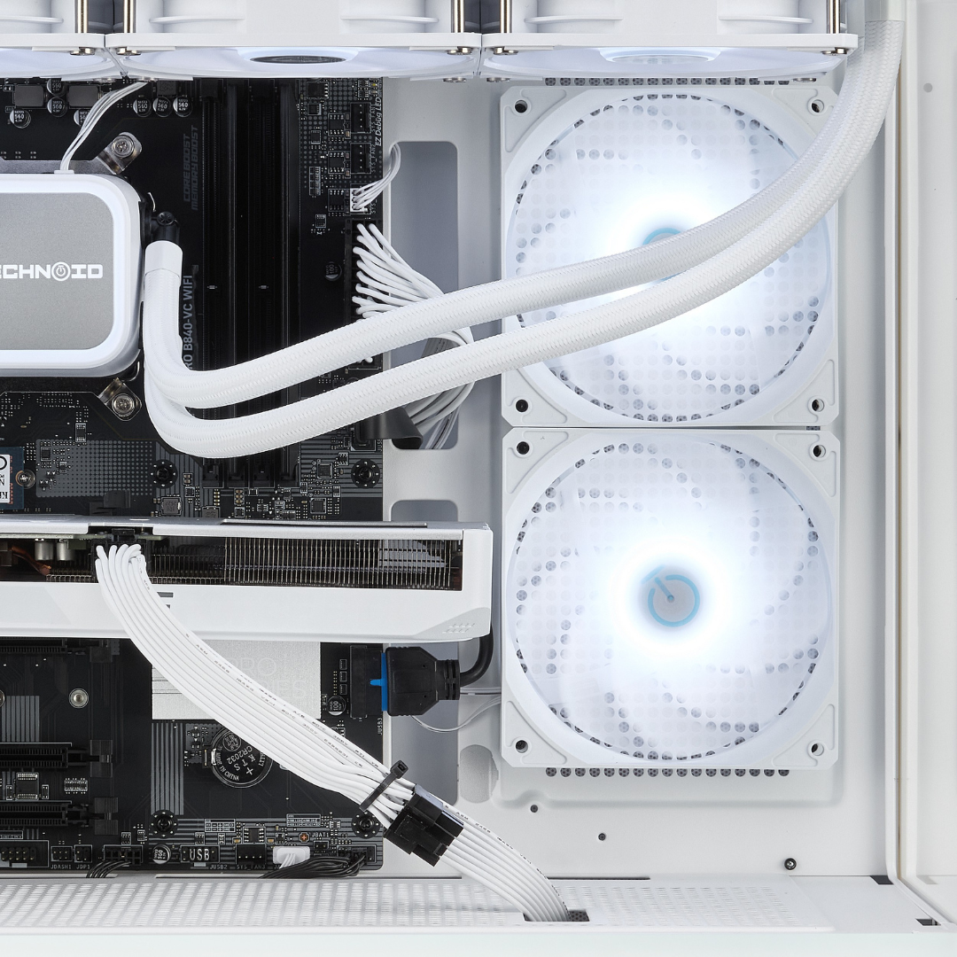 TECHNOID Glass GAMING PC (AMD RX 9070 XT - Ryzen 7 9700X - 32 GB RAM - 1TB SSD - WIN 11 H - Wifi - 3 Years Warranty - White)