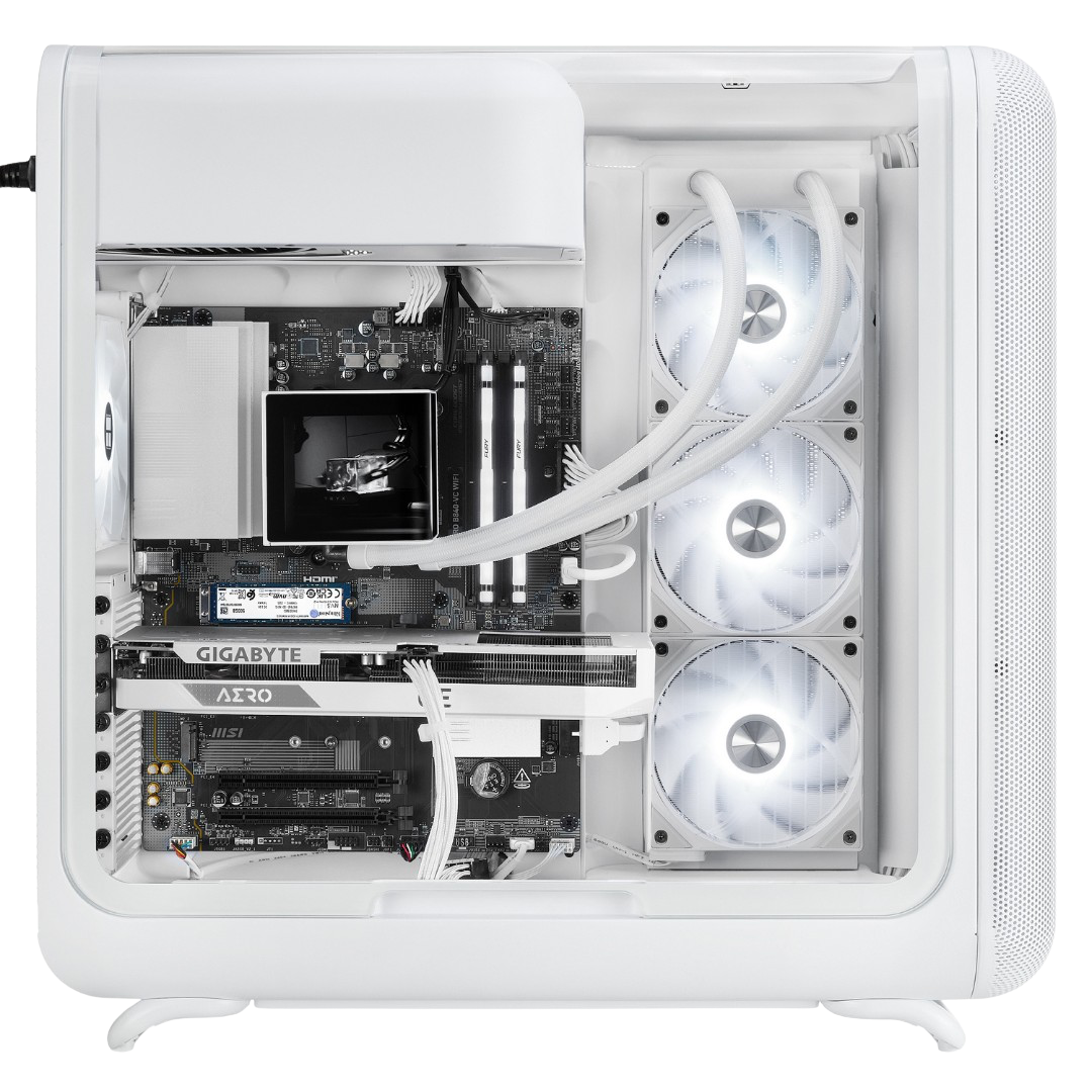 TECHNOID Infinity Gaming PC (AMD Radeon RX 9070 XT - AMD RYZEN 7 7800X3D - 32 GB DDR5 RAM - 1TB SSD - AI Ready - Windows 11 H - Wifi - HYTE X50 White)