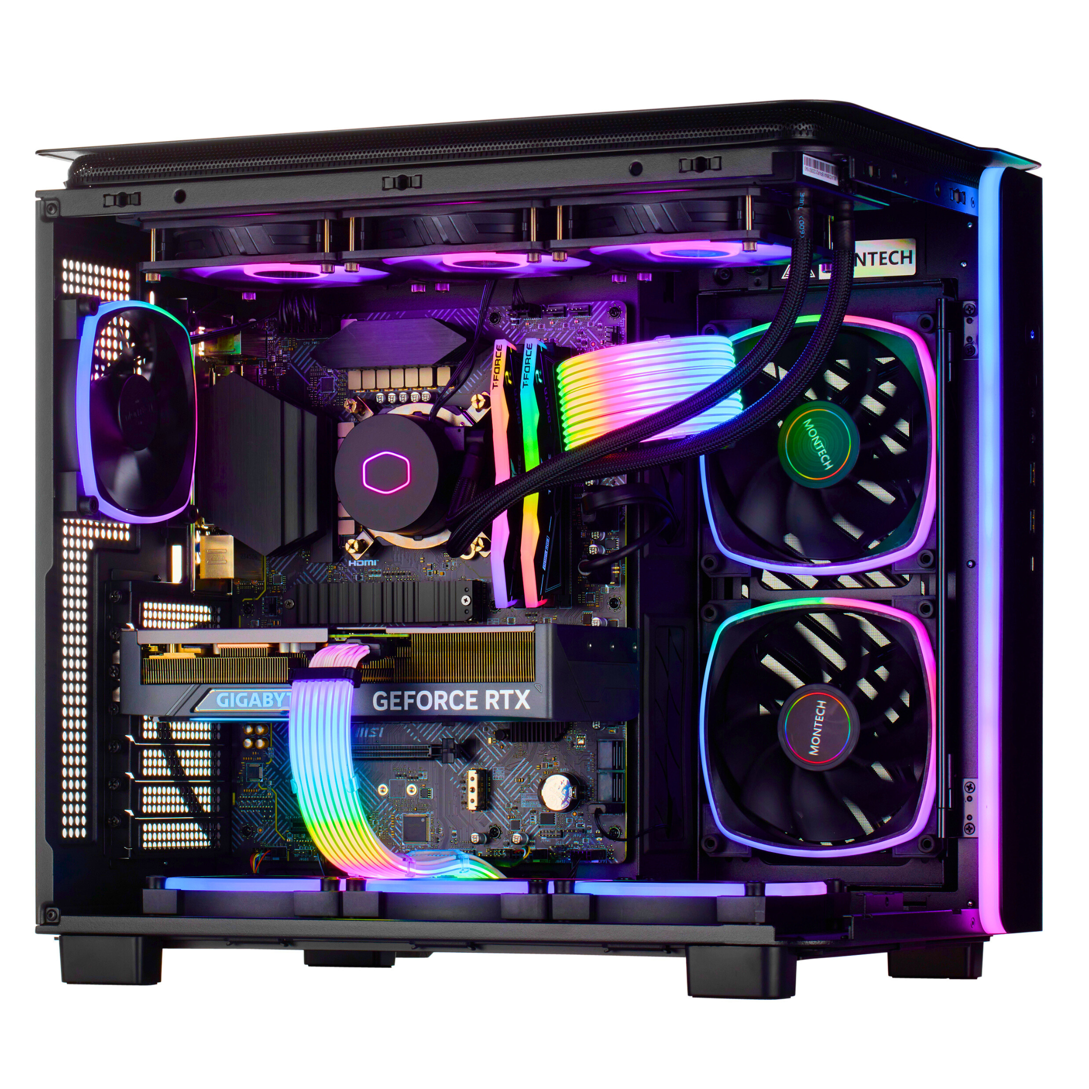 TECHNOID MASTER Gaming PC – GeForce RTX 4070 Ti SUPER - Ryzen 7 7800X3D - 2TB SSD - 32GB Ram - Win 11 Pro - 3 Years warranty)
