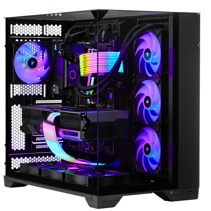 TECHNOID IGNITE Gaming PC - GeForce RTX 5070 Ti - AMD Ryzen 7 7800X3D - 32GB DDR5 - 1TB SSD - Win 11 PRO - AI Ready - 850w 80 Plus Gold PSU - VR Compatible - Black