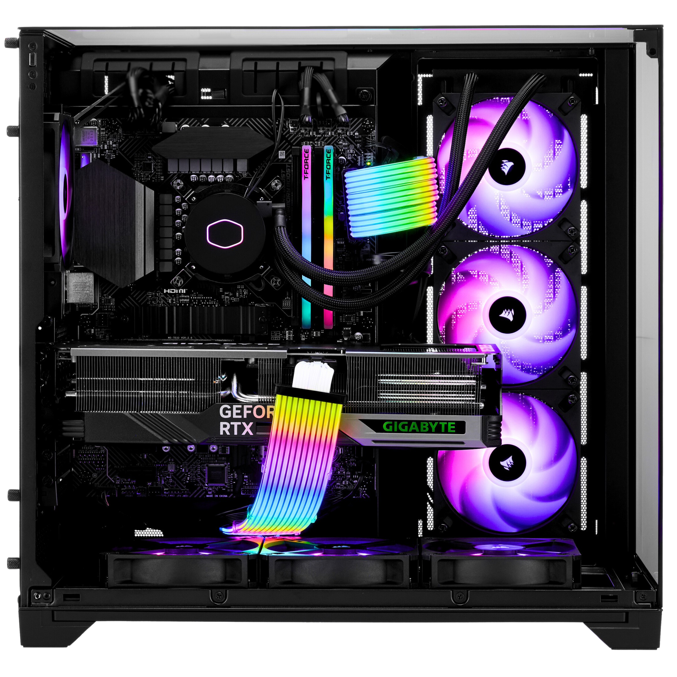 TECHNOID IGNITE Gaming PC - GeForce RTX 5070 Ti - AMD Ryzen 7 7800X3D - 32GB DDR5 - 1TB SSD - Win 11 PRO - AI Ready - 850w 80 Plus Gold PSU - VR Compatible - Black
