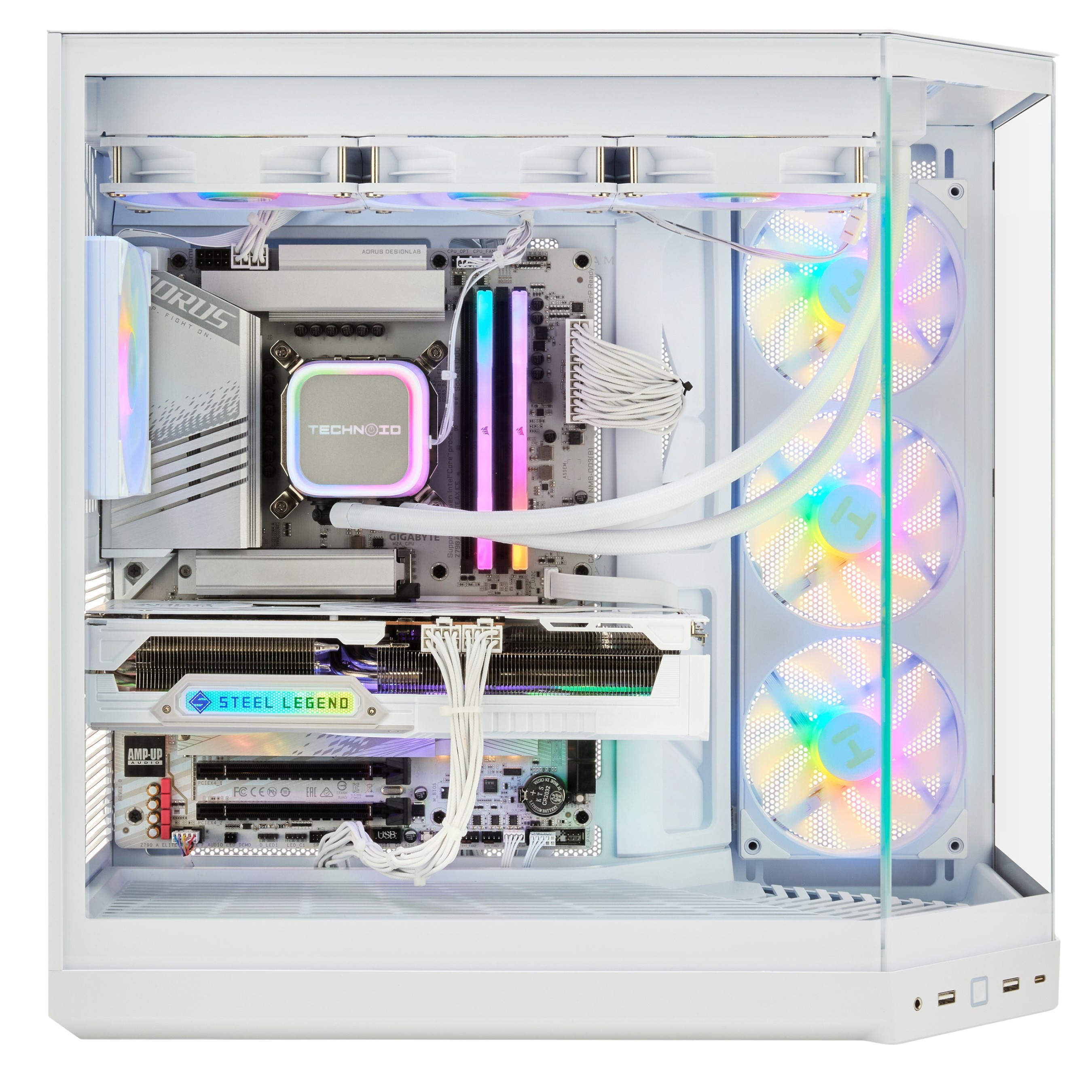 TECHNOID Panorama Gaming PC (AMD Radeon RX 9070 XT - AMD RYZEN 7 7800X3D - 32 GB DDR5 RAM - 1TB SSD - AI Ready - Windows 11 H - Wifi - HYTE Y50 White)
