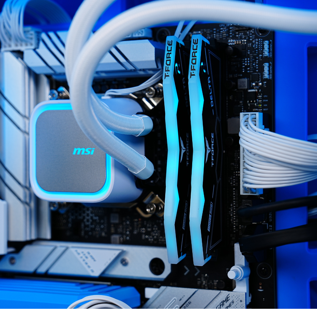 TECHNOID Limited Edition Gaming Pc (Intel i7-14th Gen - RTX 5070 - 2TB SSD - 32GB RAM DDR5- Win 11 Pro - HYTE Y70 Touch infinite - Blue)