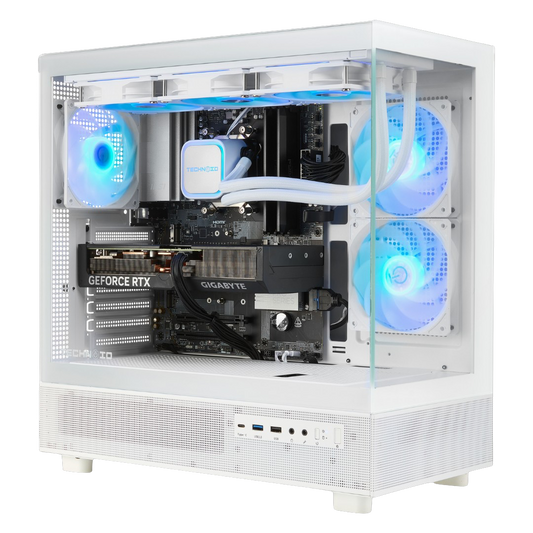 TECHNOID Glass Gaming PC - AMD Radeon RX 9060 XT 16GB - AMD Ryzen 7 7800X3D - 32GB DDR5 - 1TB SSD - Win 11 PRO - AI Ready - VR Compatible - Wifi Bluetooth