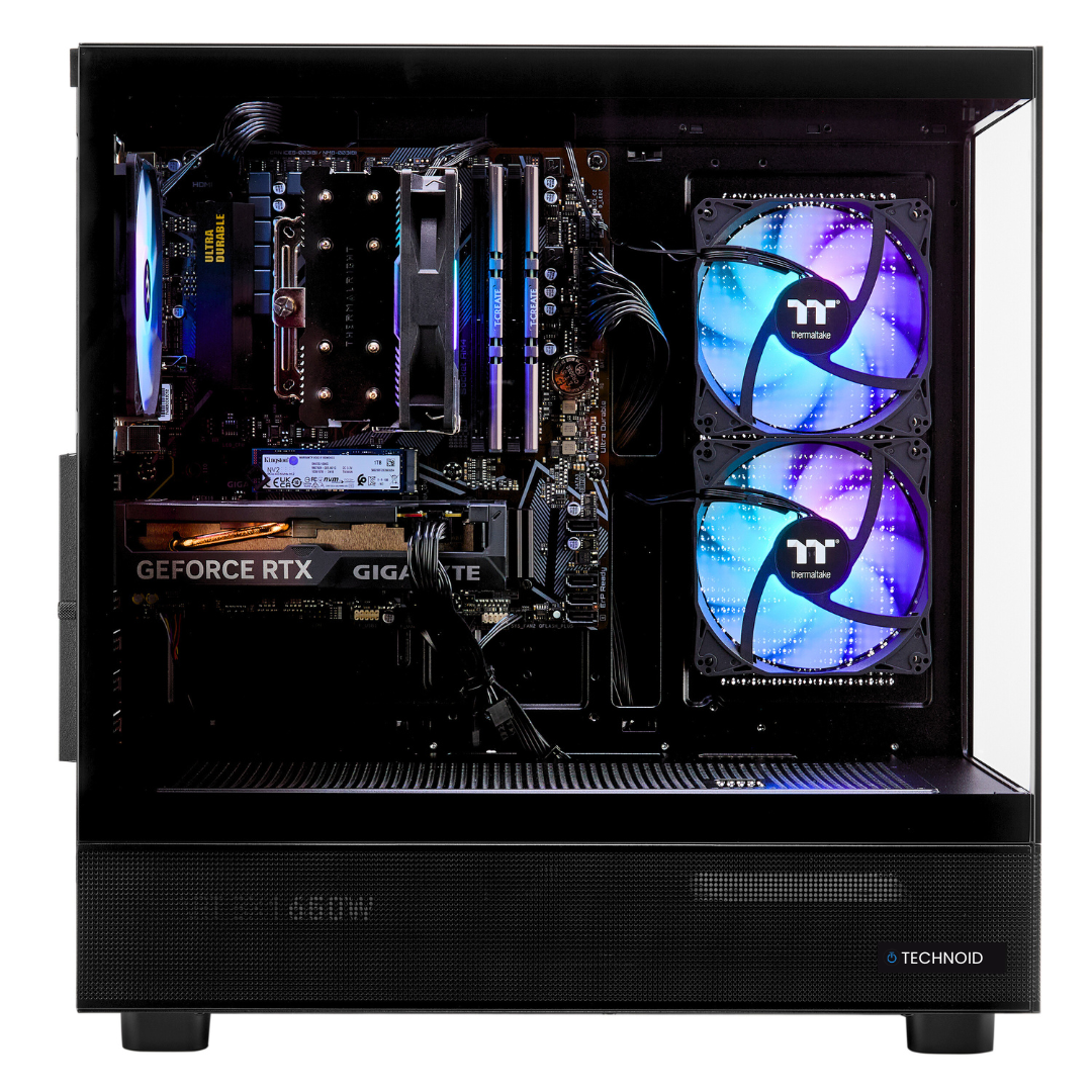 TECHNOID Glass Gaming Pc (Intel i5-14600KF - RTX 4060 Ti - 1TB SSD - 32GB RAM DDR5 - Win 11 Pro - 3 Years Warranty)