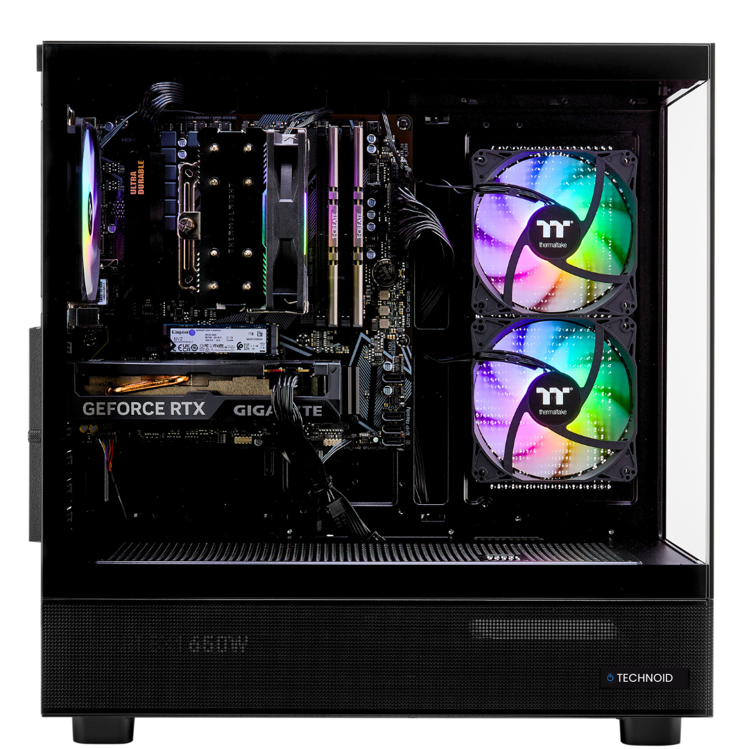 TECHNOID Glass Gaming Pc (Intel i5-14600KF - RTX 4060 Ti - 1TB SSD - 32GB RAM DDR5 - Win 11 Pro - 3 Years Warranty)