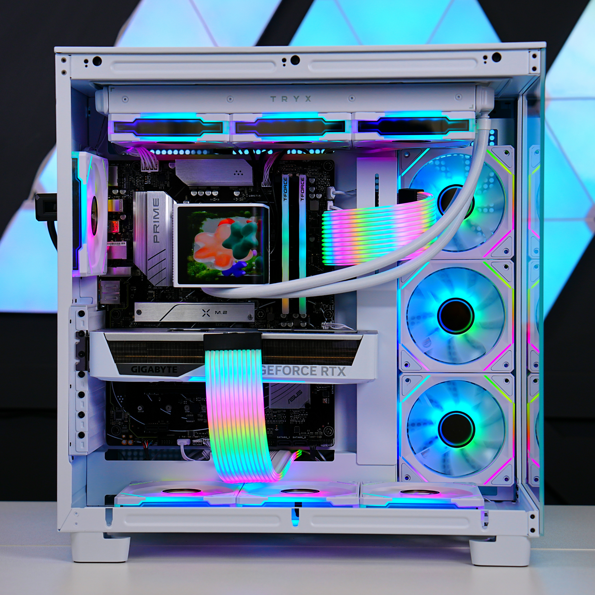 TECHNOID Frozen Gaming PC - RTX 5070 Ti - AMD Ryzen 7 9800X3D - 32GB DDR5 - 2TB SSD - Win 11 PRO - AI Ready - 850w 80 Plus Gold PSU - VR Compatible - White