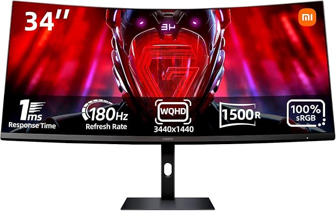 Xiaomi Gaming Monitor G34WQi Curved 34" WQHD, 180Hz,1ms, 3440*1440