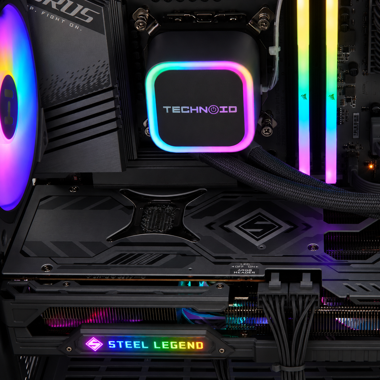 TECHNOID Panorama Gaming Pc (Intel Ultra 7 - RTX 5070 - 1TB SSD - 32GB RAM DDR5- Win 11 Pro -  HYTE Y70 Touch infinite - Taro)