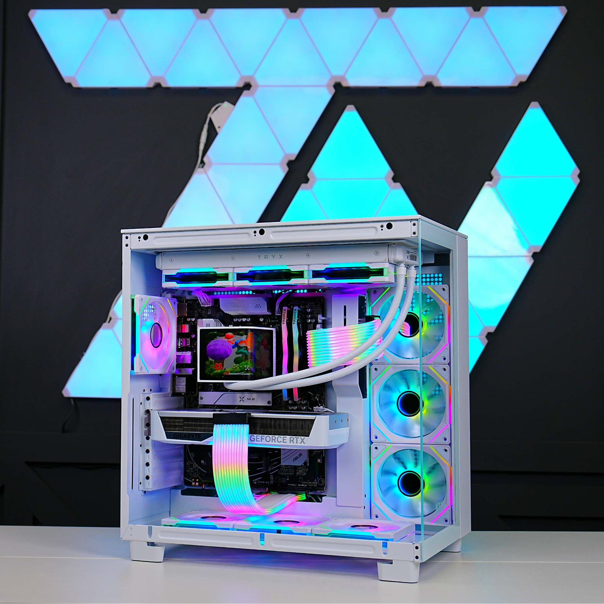 TECHNOID Frozen Gaming PC - RTX 5070 Ti - AMD Ryzen 7 9800X3D - 32GB DDR5 - 2TB SSD - Win 11 PRO - AI Ready - 850w 80 Plus Gold PSU - VR Compatible - White