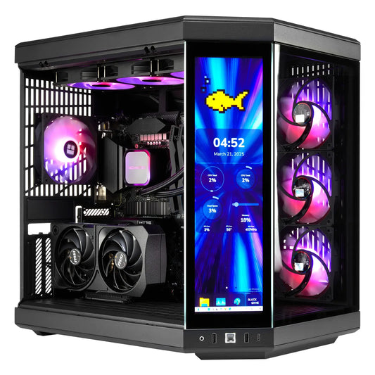 TECHNOID Limited Edition Gaming PC - Intel Core i9 14900KF, 32GB Ram, 2TB SSD, RTX 5070 , Windows 11 Pro, HYTE Y70 Touch infinite, Black