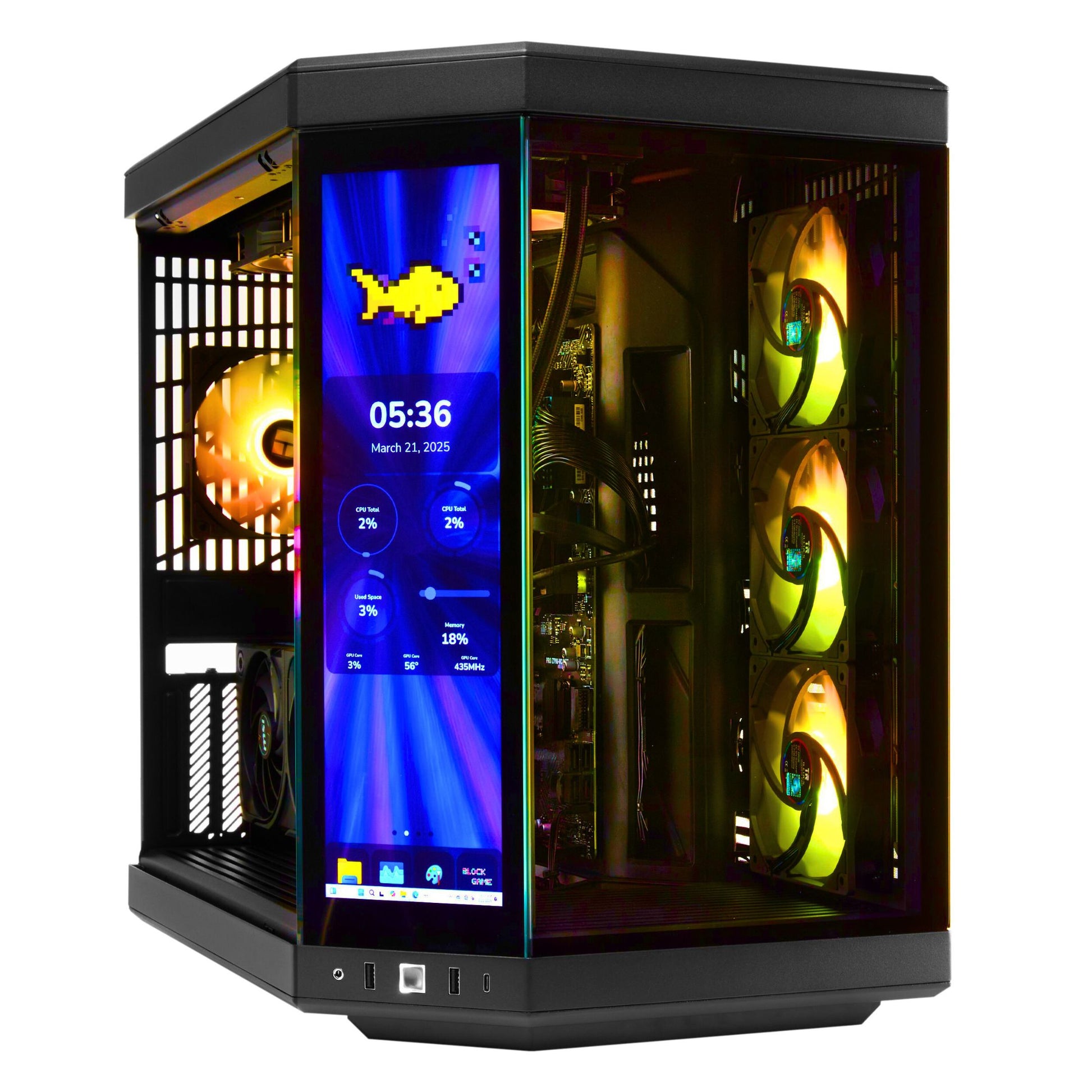 TECHNOID Limited Edition Gaming PC - AMD Ryzen 5 9600X , 32GB Ram, 2TB SSD, RTX 5060 Ti , Windows 11 Pro, HYTE Y70 Touch infinite, Black