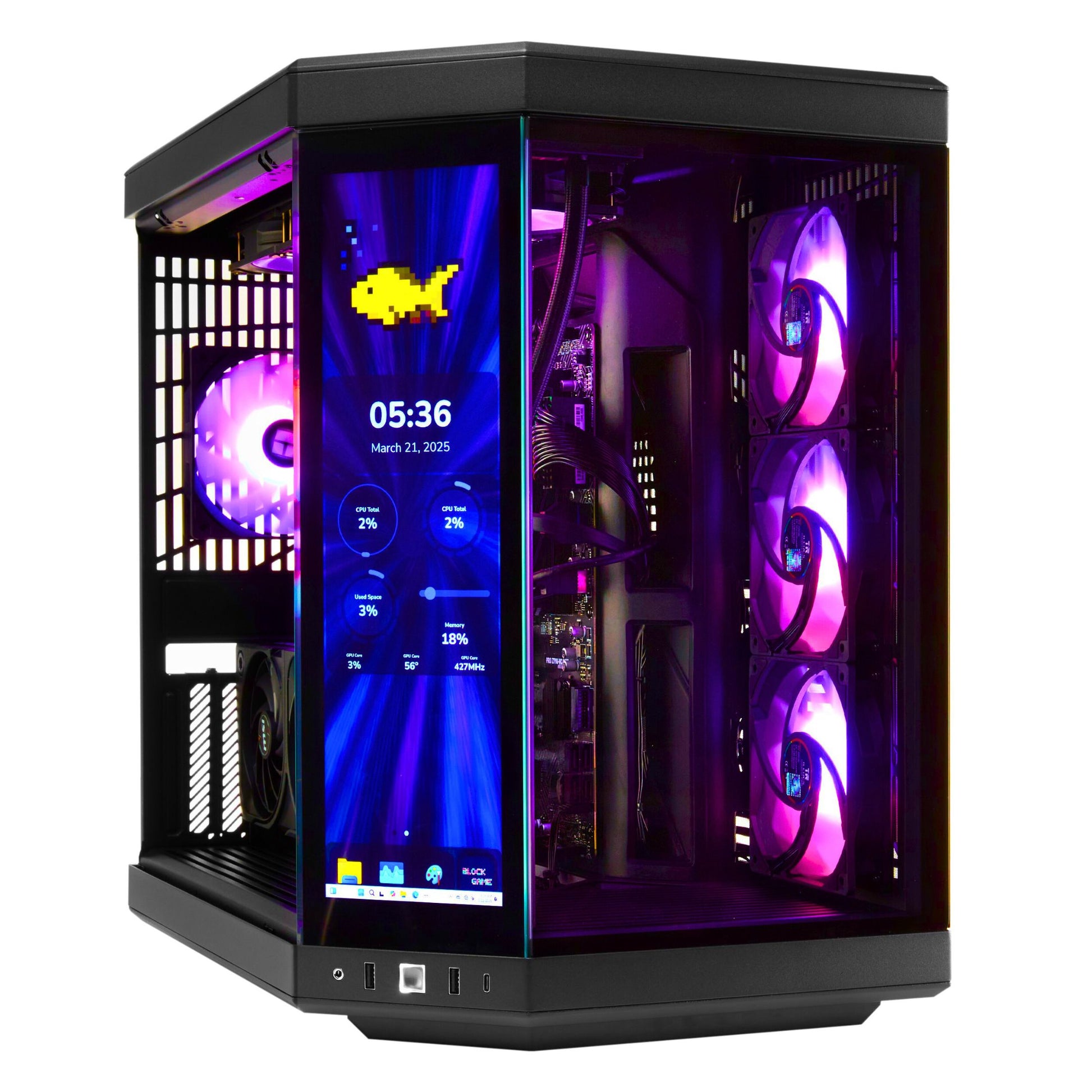 TECHNOID Limited Edition Gaming PC - AMD Ryzen 5 9600X , 32GB Ram, 2TB SSD, RTX 5060 Ti , Windows 11 Pro, HYTE Y70 Touch infinite, Black