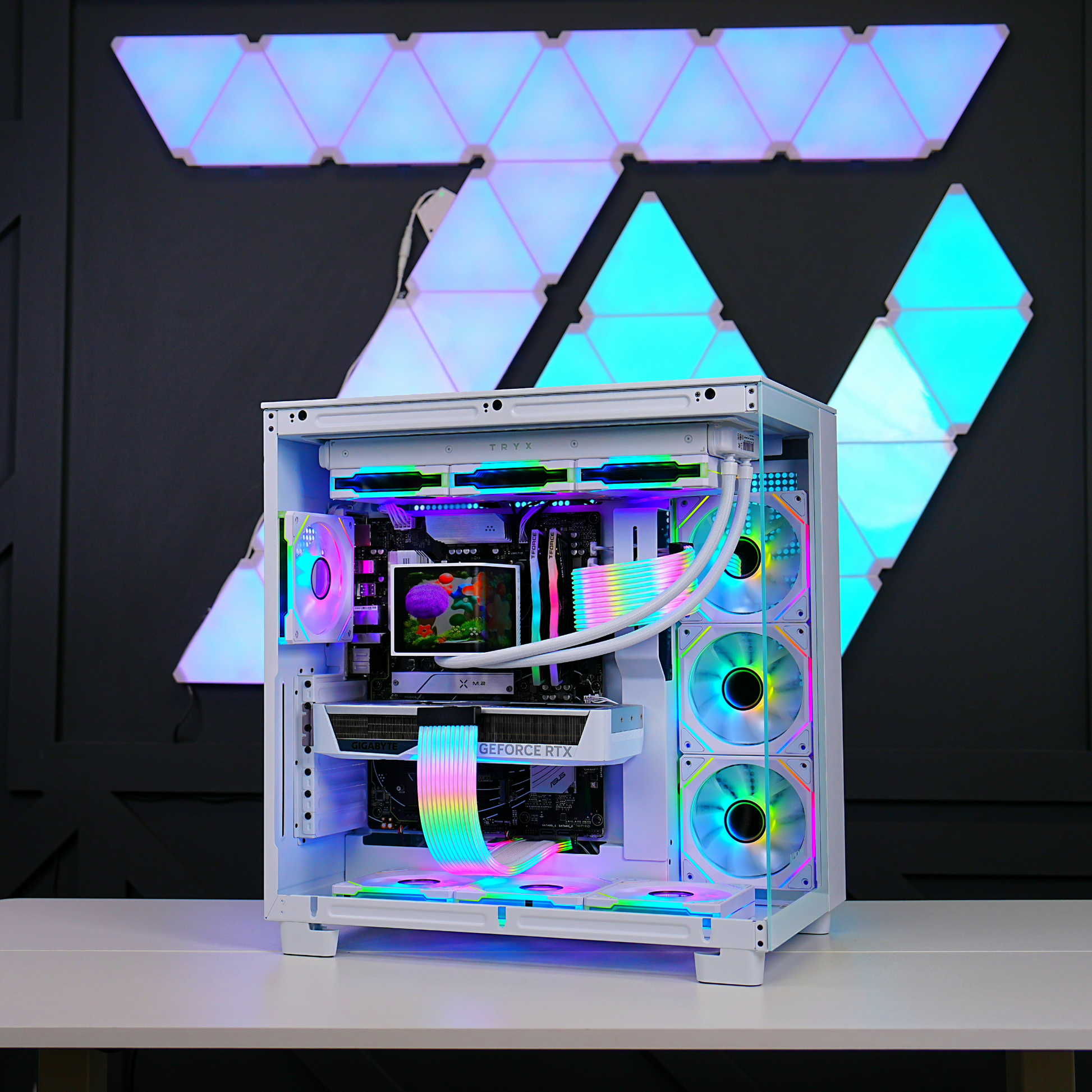 TECHNOID Frozen Gaming PC - RTX 5070 Ti - AMD Ryzen 7 9800X3D - 32GB DDR5 - 2TB SSD - Win 11 PRO - AI Ready - 850w 80 Plus Gold PSU - VR Compatible - White