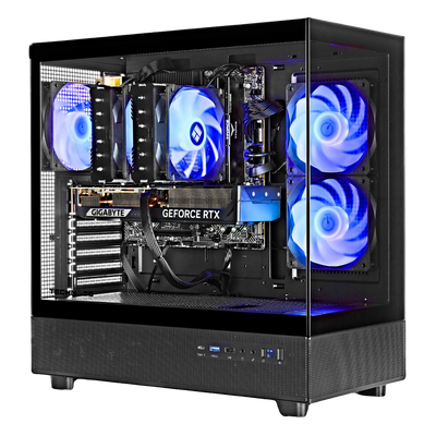TECHNOID Glass GAMING PC (RTX 5070 - Ryzen 5 7600X3D - 32 GB RAM - 1TB SSD - WIN 11 H - Wifi - 3 Years Warranty - Black)