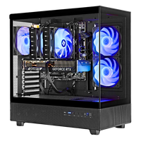 TECHNOID Glass Gaming PC - GeForce RTX 5070 - Intel Core i7-14700KF - 32GB DDR5 - 1TB SSD - Win 11 PRO - AI Ready - VR Compatible - Black