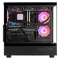 TECHNOID Glass Gaming PC - GeForce RTX 5070 Ti - AMD Ryzen 7 7800X3D - 32GB DDR5 - 2TB SSD - Win 11 PRO - AI Ready - VR Compatible - Wifi Bluetooth - Black