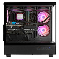 TECHNOID Glass Gaming PC - GeForce RTX 5070 Ti - AMD Ryzen 7 7800X3D - 32GB DDR5 - 2TB SSD - Win 11 PRO - AI Ready - VR Compatible - Wifi Bluetooth - Black