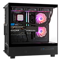 TECHNOID Glass Gaming PC - GeForce RTX 5070 Ti - AMD Ryzen 7 7800X3D - 32GB DDR5 - 2TB SSD - Win 11 PRO - AI Ready - VR Compatible - Wifi Bluetooth - Black