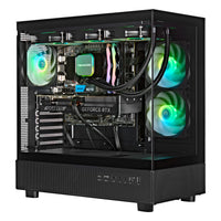 TECHNOID Glass Gaming PC - GeForce RTX 5070 Ti - AMD Ryzen 7 7800X3D - 32GB DDR5 - 2TB SSD - Win 11 PRO - AI Ready - VR Compatible - Wifi Bluetooth - Black